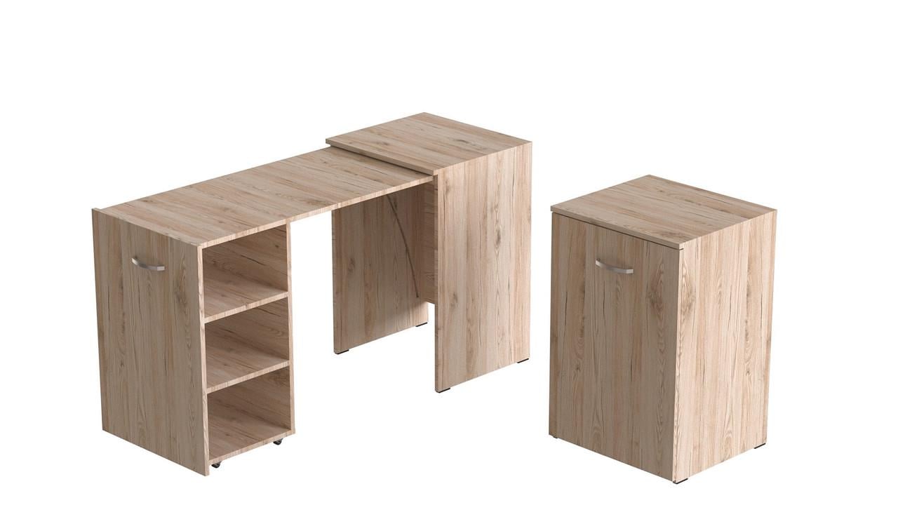 Стіл-тумба трансформер Ferrum-decor Смарт 1/2 ДСП 16 мм 750x1450x600 мм Дуб Сан-Марино (FRD-105075) - фото 5 Стіл-тумба трансформер Ferrum-decor Смарт 1/2 ДСП 16 мм 750x1450x600 мм Дуб Сан-Марино (FRD-105075) - фото 5