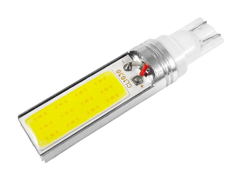 Автолампа светодиодная T10 W5W 12 В 10 Вт COB-2led Белый (1287)