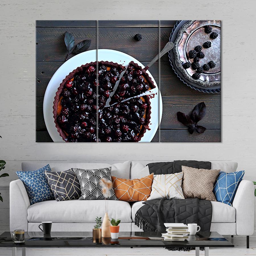 Настенний декор Пирог со спелой ежевикой 128x81 см (A486-3)
