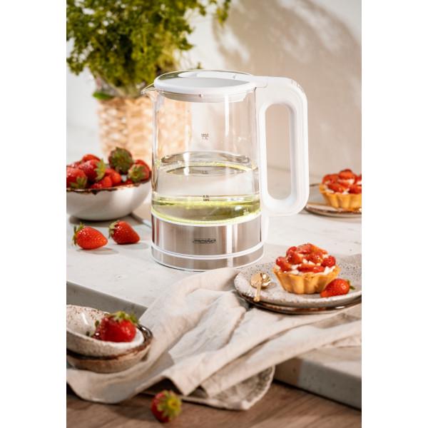 Электрочайник Mesko MS 1301 стеклянный с установкой температуры 2200 Вт 1,7 л White (MS1301W) - фото 10 Электрочайник Mesko MS 1301 стеклянный с установкой температуры 2200 Вт 1,7 л White (MS1301W) - фото 10