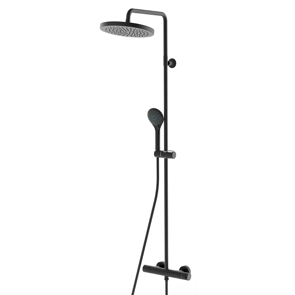 Душова система Bossini Elios з термостатом Чорний матовий (LM-L10172000073008)
