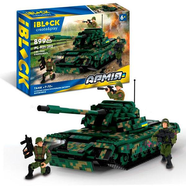 Конструктор детский Iblock АРМИЯ ТАНК Т-72 PL-921-392 899 дет. (31954938)