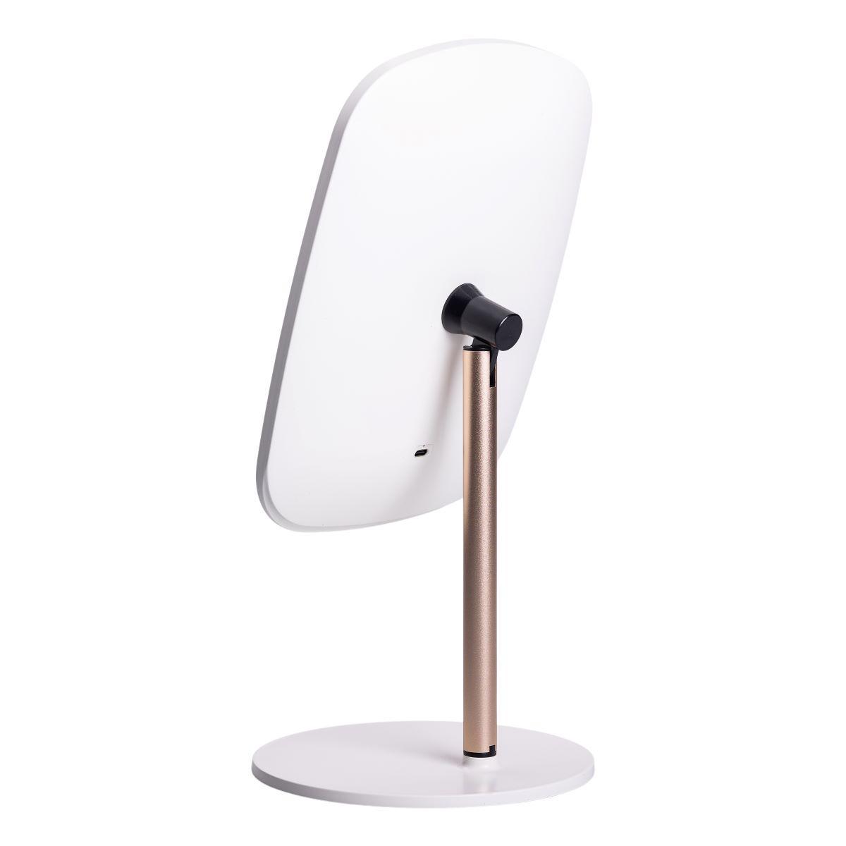 Зеркало настольное с подсветкойHP-10-6AW 23х18 см Белый (A-033796) - фото 8