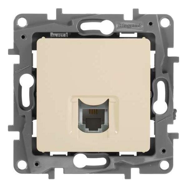Розетка телефонна Legrand 672340 Etika пластикова Слонова кістка (11597427)