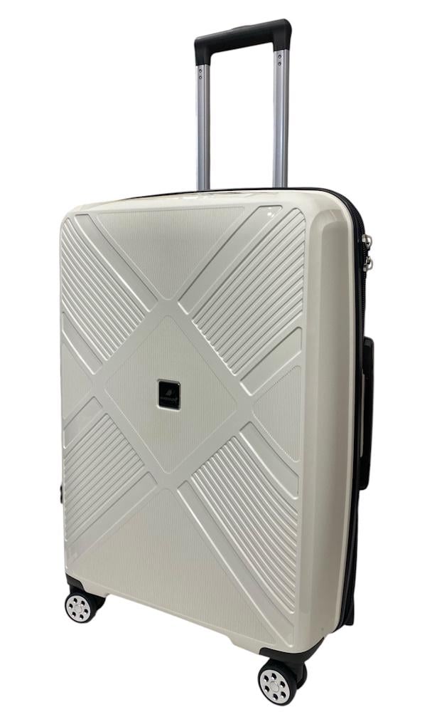 Чемодан Madisson Snowball 53103 средний полипропилен 4 колеса 360° 65 л M 65х45х26 см Белый