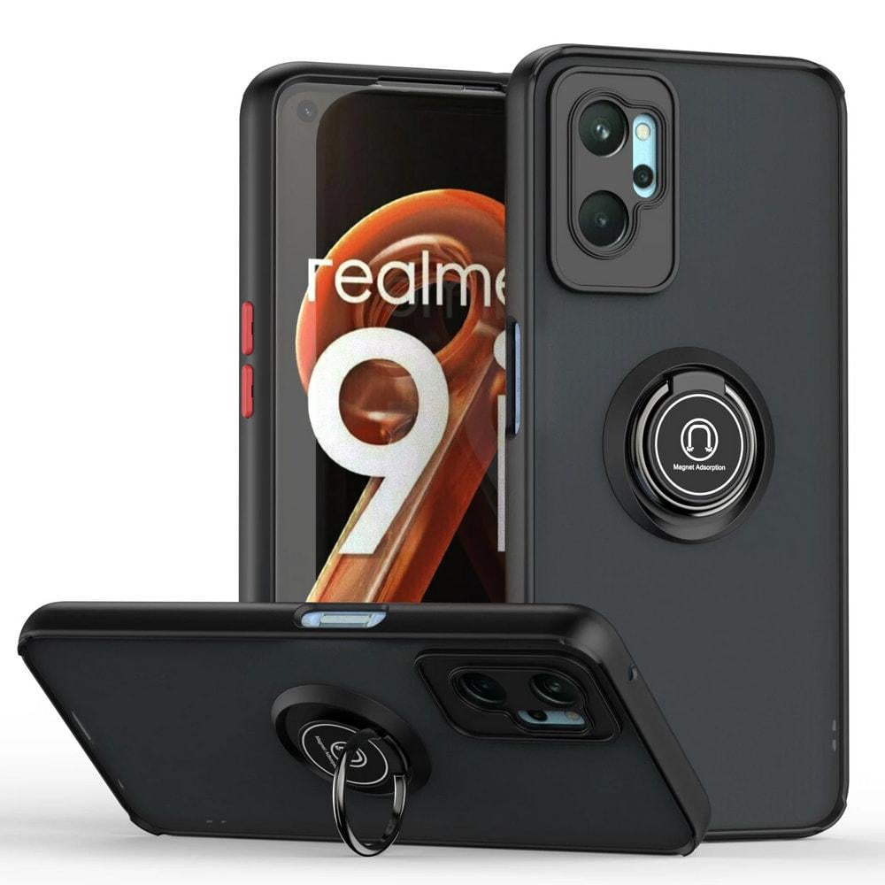 Защитный чехол MatteLuxe Realme 9i (с кольцом) Black (34080-2B)
