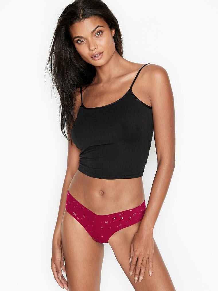 Трусики стринги Victoria's Secret No-Show Thong Panty M Красный (26230307)