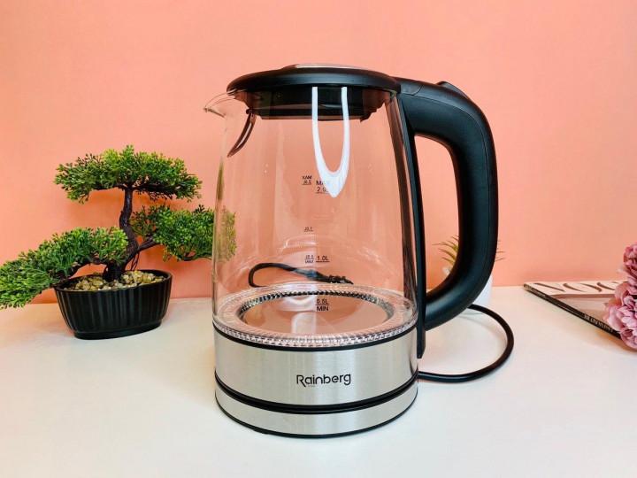 Електрочайник Rainberg RB-703 2 л 2200 Вт Чорний - фото 2 Електрочайник Rainberg RB-703 2 л 2200 Вт Чорний - фото 2
