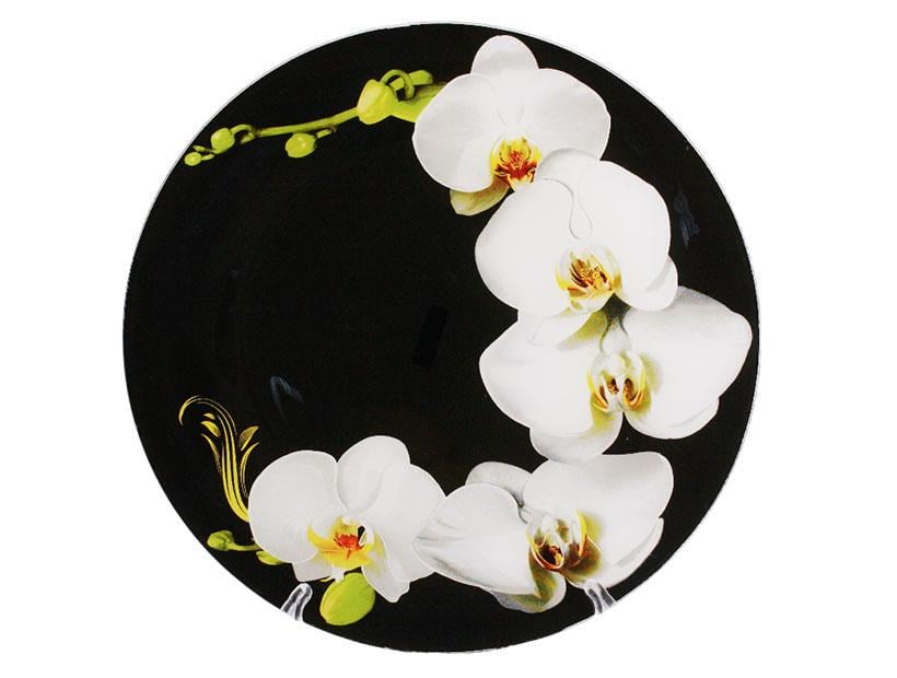 Блюдо Lumines Орхідея 30 см скляне Білий (059AA)