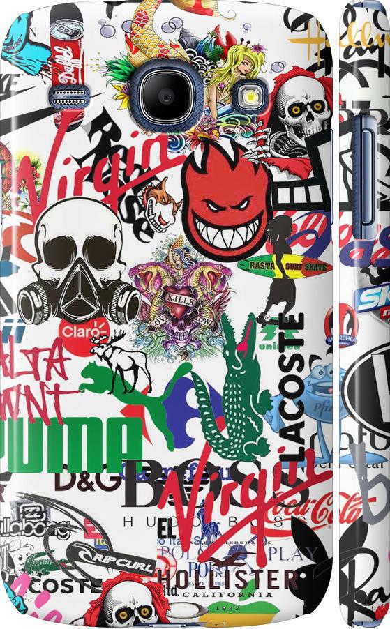 Чехол на Samsung Galaxy Core i8262 Many different logos (4022c-88-42517)