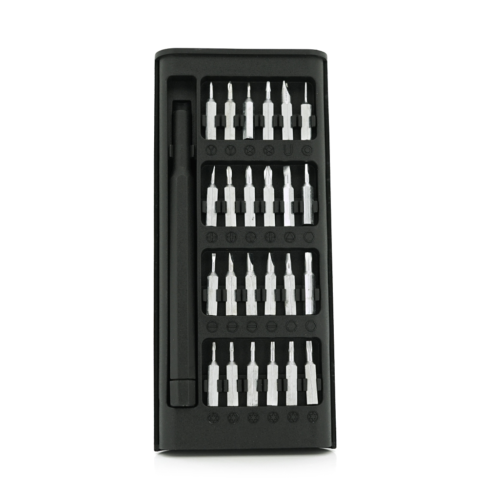 Набір викрутка з бітами 24-in-1 біти S2 пластикова ручка довжина тримача 88 мм (YUT_V7424) - фото 3