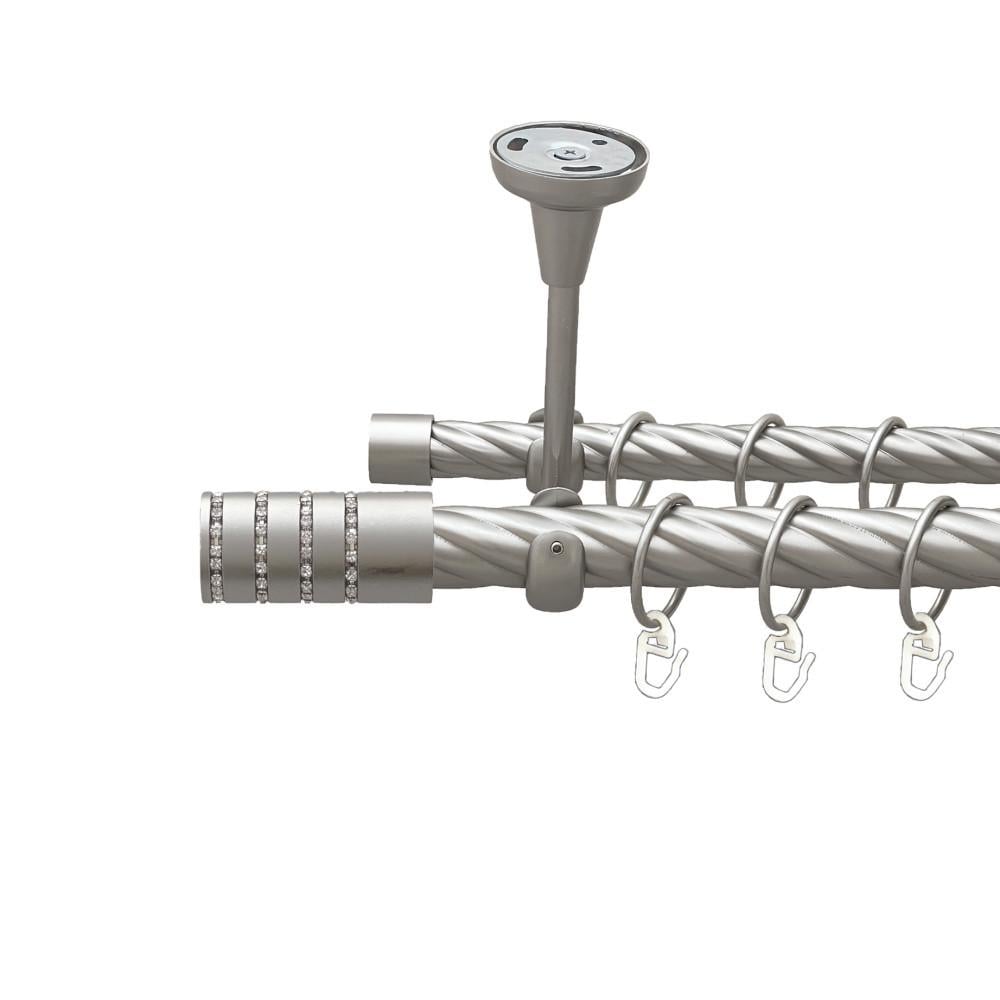 Карниз Orvit Барамелла двухрядный скрученный 200 см Сатин (00-00024187)