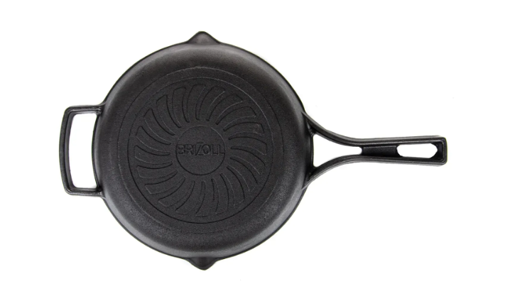 Сковорода-жаровня чавунна Brizoll monolith з литою ручкою 260х60 мм (M2660P) - фото 4 Сковорода-жаровня чавунна Brizoll monolith з литою ручкою 260х60 мм (M2660P) - фото 4