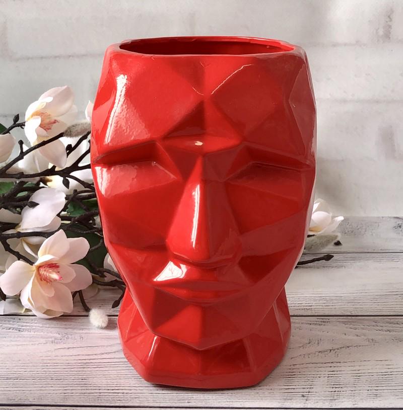 Ваза керамическая BonaDi Кай глянец 19 см Red (10200516)