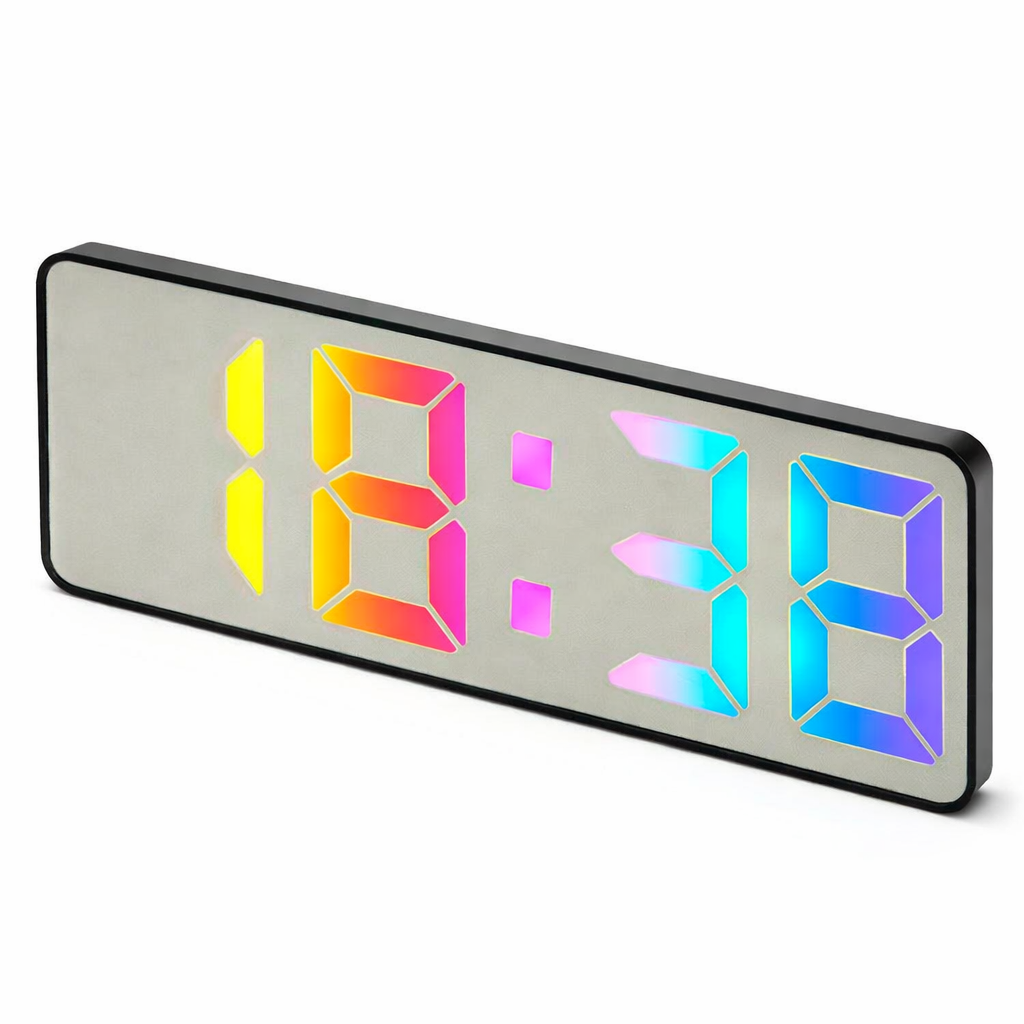 LED-часы настольные электронные VST-898-C USB RGB зеркальные с будильником (33160175)