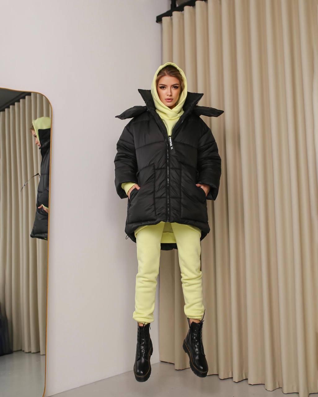 Пуховик Овер р. 48-52 Коричневий Пуховик Овер р. 48-52 Коричневий