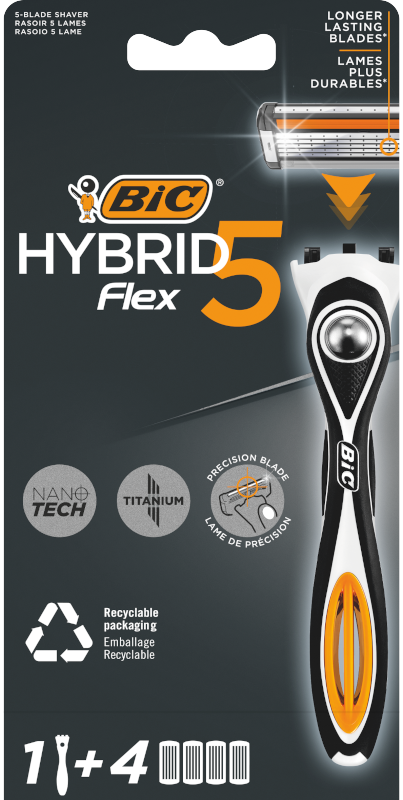 Станок для бритья Bic Flex 5 Hybrid с 4 сменными картриджами (921439)