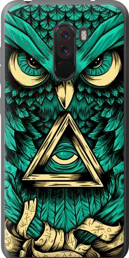 Чехол на Xiaomi Pocophone F1 Сова Арт-тату (3971t-1556-42517)