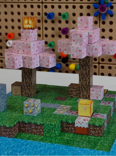 Конструктор магнітний Minecraft Сад сакури 128 шт./4 фігурки (005/4) - фото 2 Конструктор магнітний Minecraft Сад сакури 128 шт./4 фігурки (005/4) - фото 2