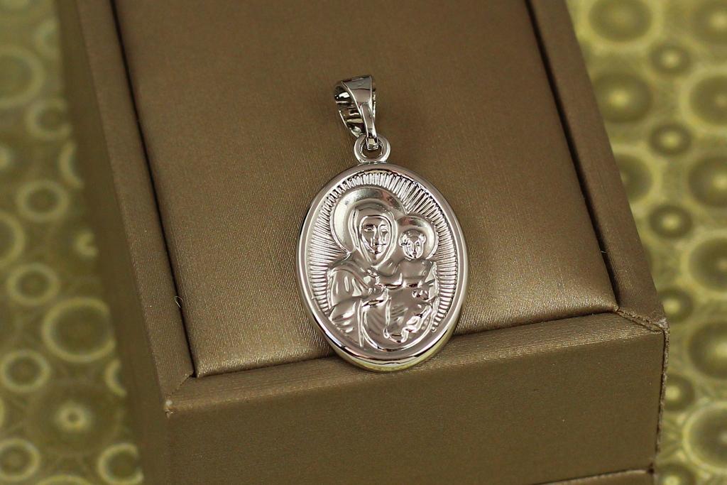 Ладанка Xuping Jewelry двухсторонняя с Марией и Иисусом 2,5 см Серебристый (31756763)