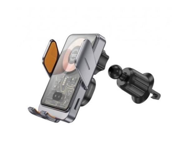 Держатель автомобильный Hoco HW7 15W 2A с функцией беспроводной зарядки Black - фото 5