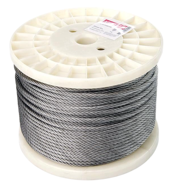 Трос Apro 6 мм DIN 3060 6х19+1х19 нержавіючий А2 100 м (WR-G6N)