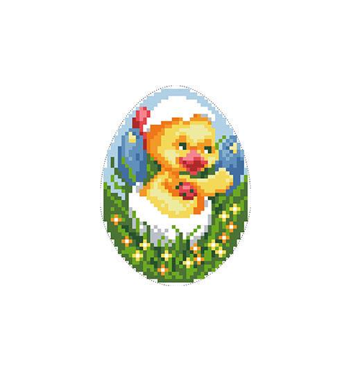 Схема сшитая пасхальная игрушка для вышивки бисером и нитками на ткани (ТР268аБ)