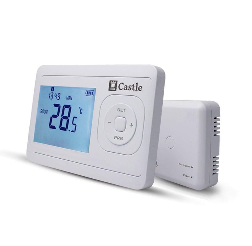 Терморегулятор програмований для котла Castle AC8038G-RF з радіоканалом Dry Contact (8887)