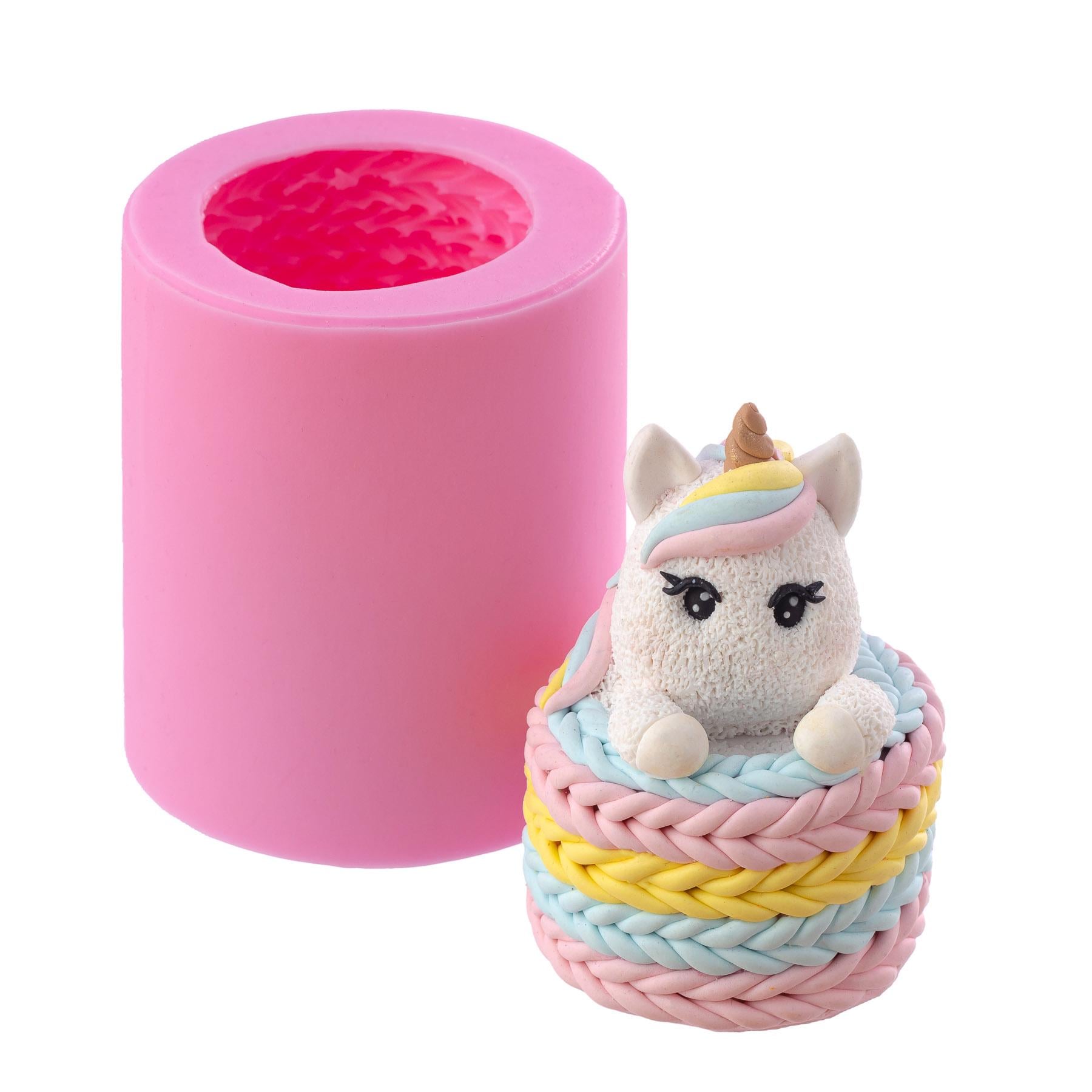 Молд силиконовый Единорог в корзинке (8282) (8282)