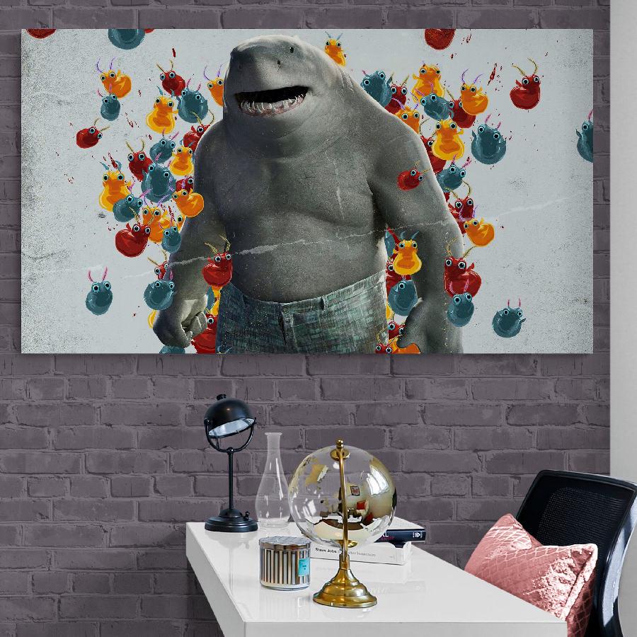 Картина на холсте HolstPrint Отряд Самоубийц Акула 50х100 см