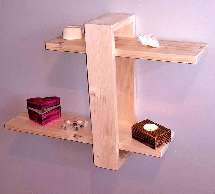 Полка настенная из дерева Карлтон Бланже (НСП-005301)