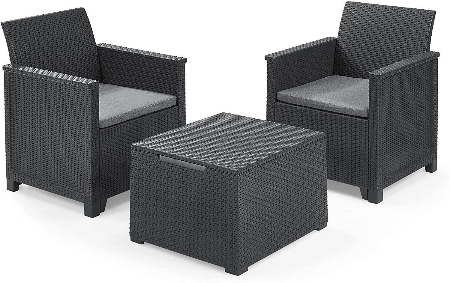 Комплект пластикових меблів Keter Emma Balcony Set Графіт (246124)