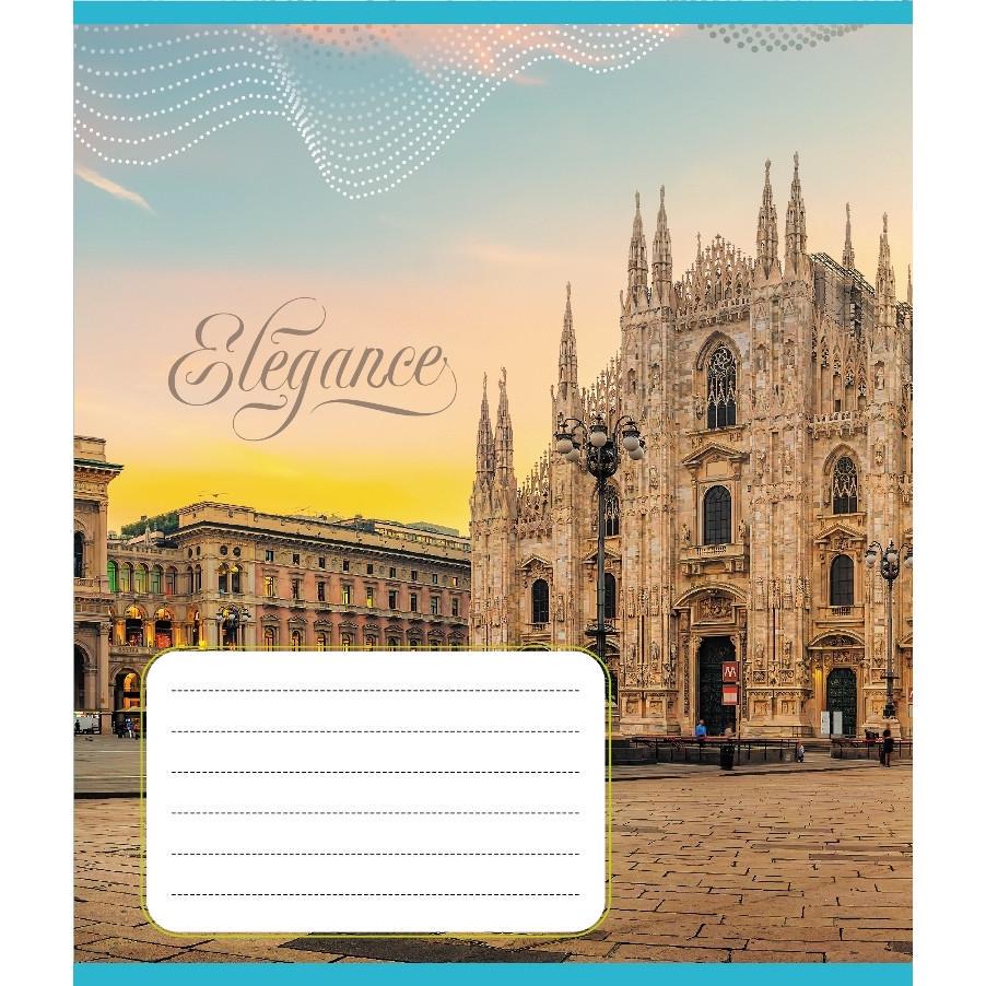 Шкільний зошит Міста Європи 024-550207K-2 в клітинку 24 аркуші (RLT55263)