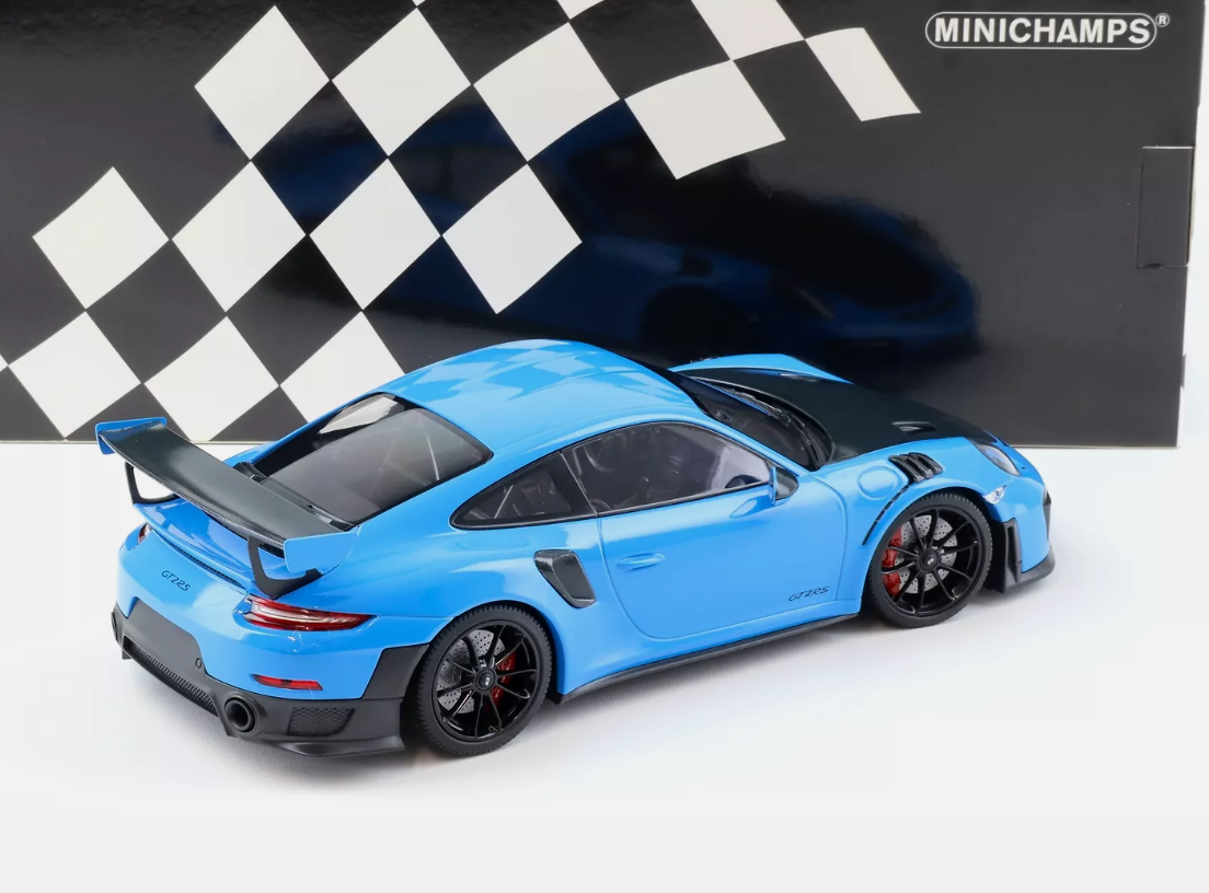 Модель автомобіля Minichamps Porsche 911/991.2 GT2 RS 1:18 Blue/Black (155068308) - фото 2