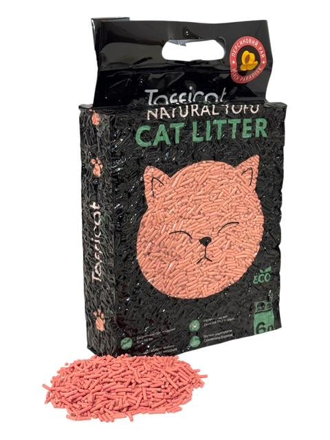 Наповнювач тофу Tofficat для котячого туалету гранульований Персиковий рай 2,6 кг/6 л (0036)