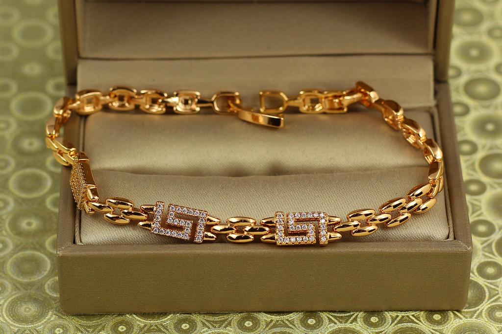 Браслет Xuping Jewelry Итака 19 см 6 мм Золотистый (29885958)