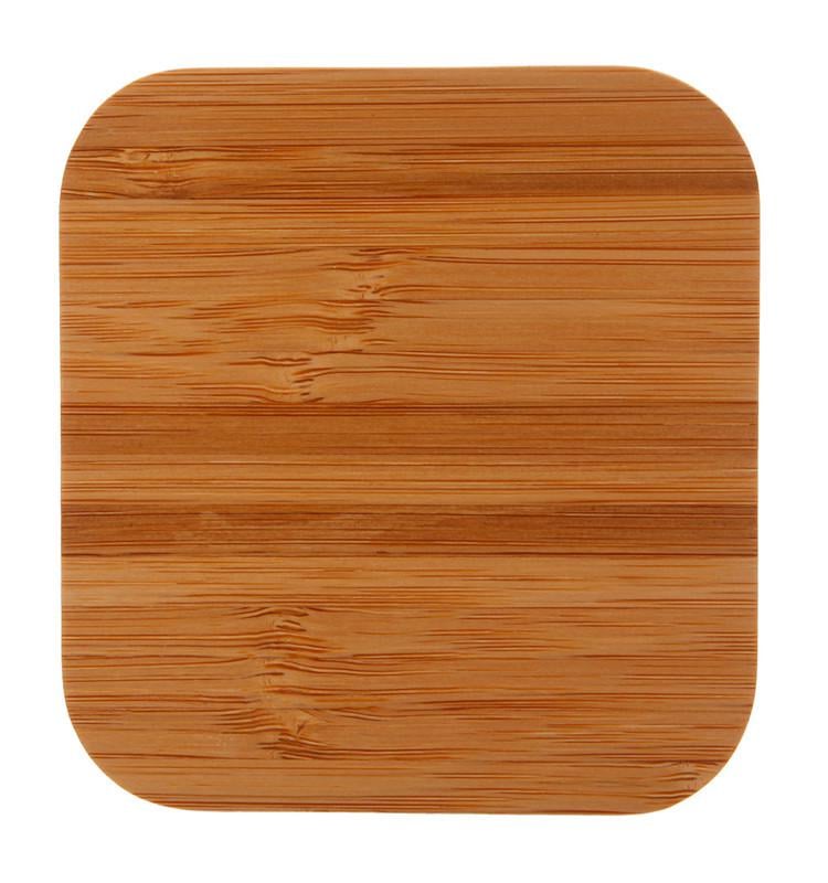 Бездротовий зарядний пристрій SUNROZ QI Wooden Wireless Char гer в формі квадрата 5W Коричневий (SUN1251)