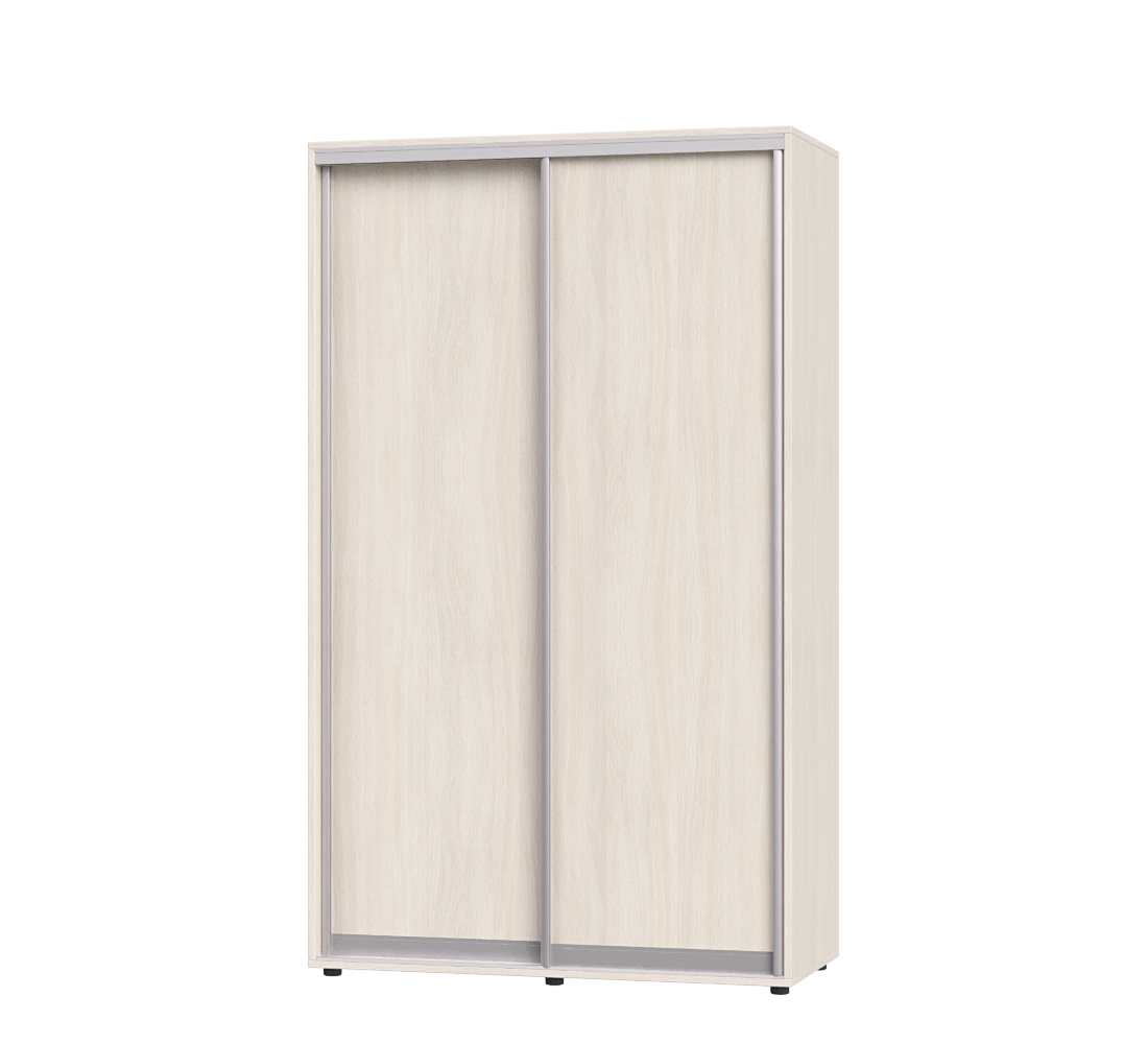 Шкаф-купе двухдверный Эверест ШК-01 130х60х220 см Дуб Молочный (06870)
