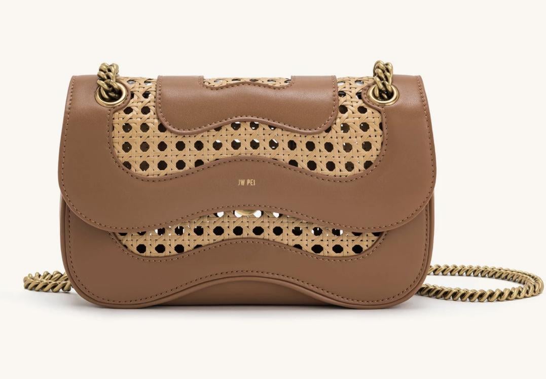 Сумка JW Pei Tina Faux Bamboo Woven Crossbody Brown (JW2040BAM)