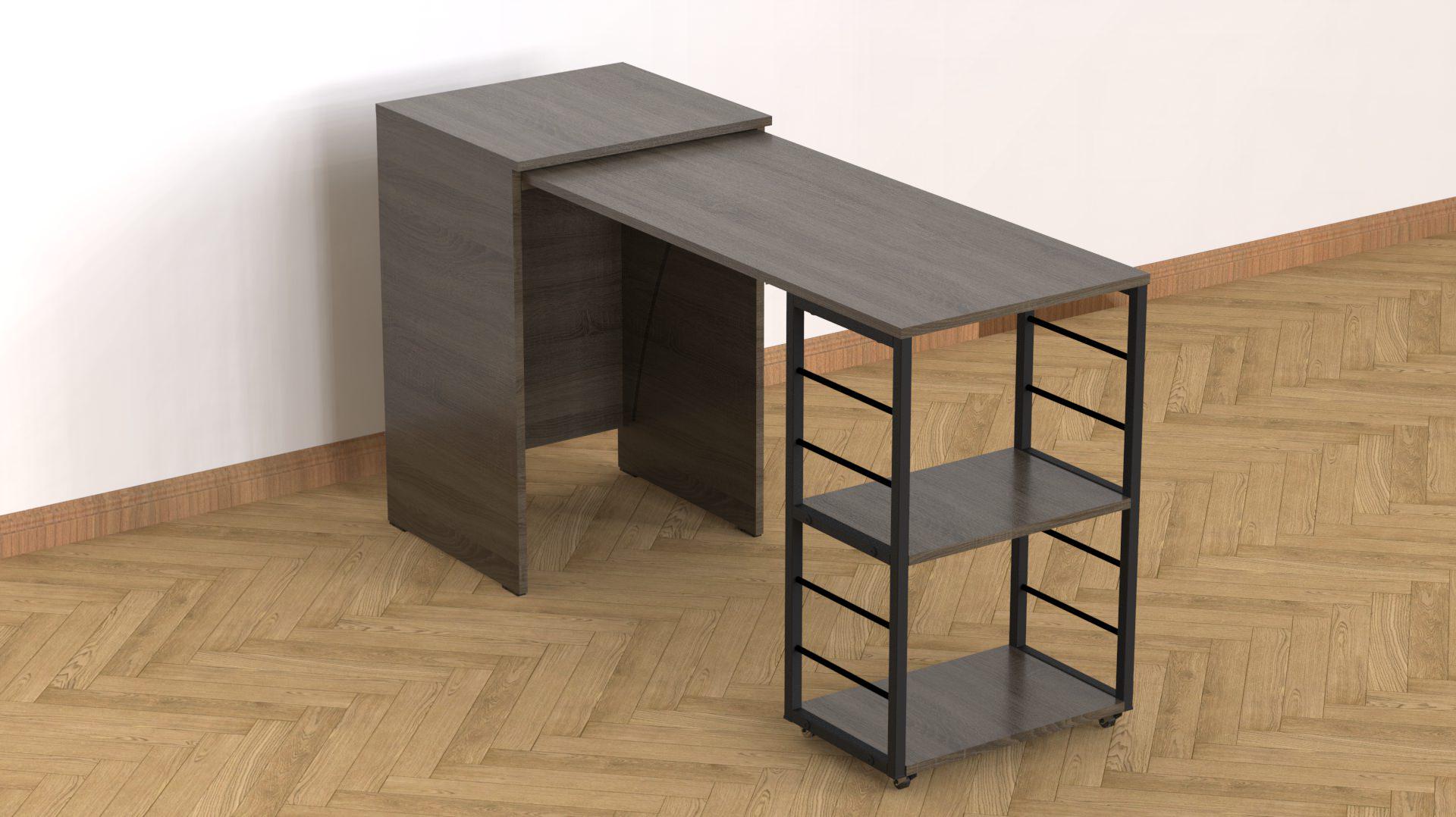 Стіл-тумба трансформер Ferrum-decor Смарт 2/2 метал/ДСП 16 мм 750x1450x600 мм Чорний/Дуб Сонома Трюфель (FRD-105106) - фото 10 Стіл-тумба трансформер Ferrum-decor Смарт 2/2 метал/ДСП 16 мм 750x1450x600 мм Чорний/Дуб Сонома Трюфель (FRD-105106) - фото 10