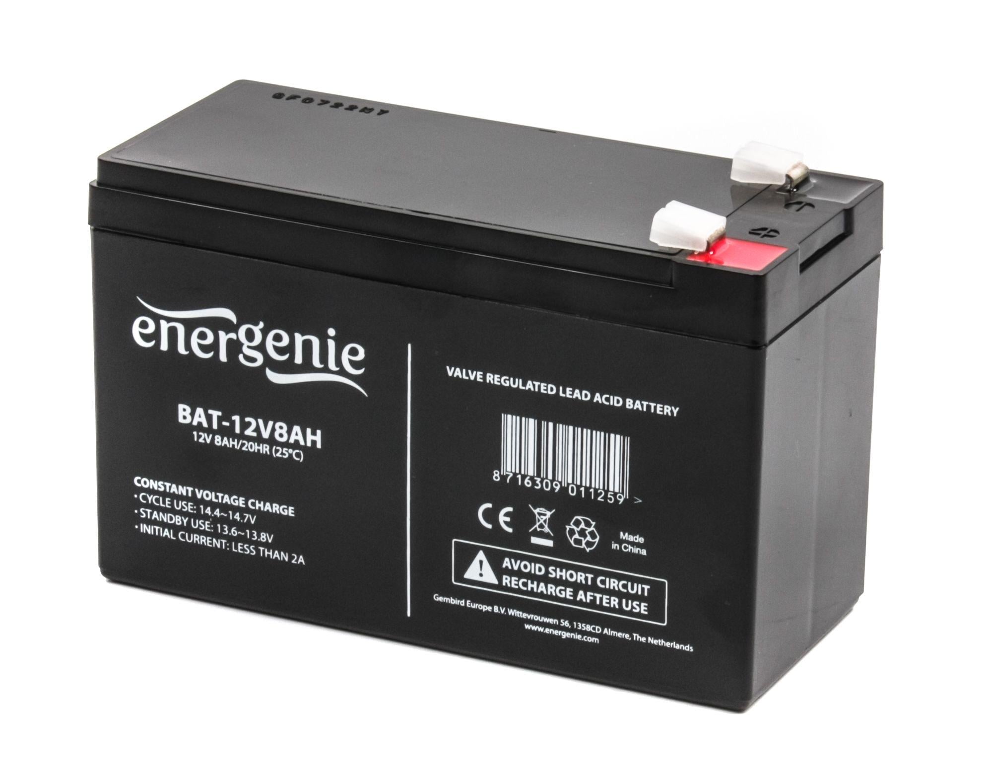 Аккумулятор для ИБП EnerGenie 12V 8 Ah AGM (BAT-12V8AH)