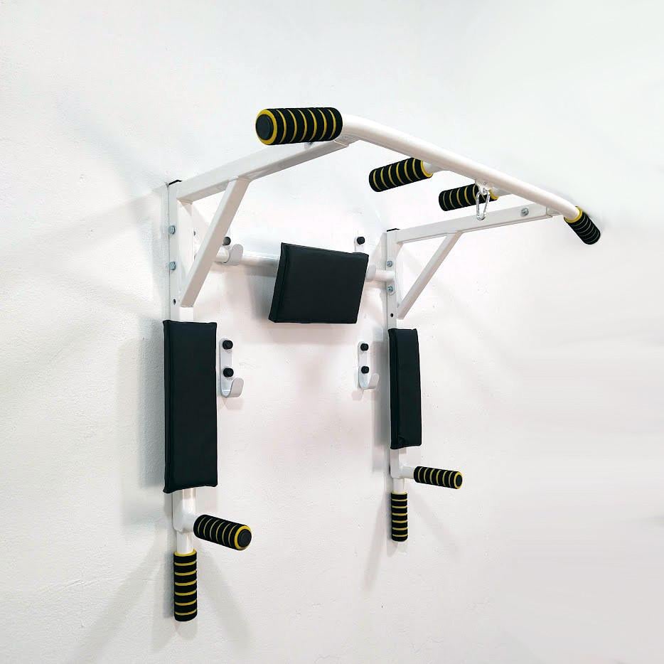 Турник-брусья SAB В2 настенный разборной c адаптивной спинкой для пресса Белый (0009) - фото 3 Турник-брусья SAB В2 настенный разборной c адаптивной спинкой для пресса Белый (0009) - фото 3