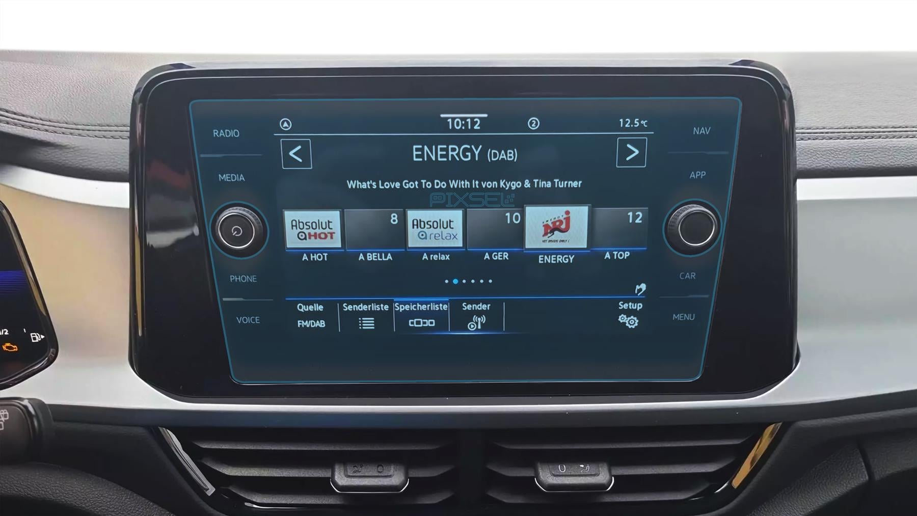 Стекло защитное Pixsel на монитор Volkswagen T ROC 10,9“ 2023 закаленное глянец