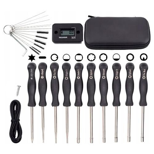 Набор отверток и тахометр для регулировки карбюраторов в чехле 10 шт. Black (799162) Набор отверток и тахометр для регулировки карбюраторов в чехле 10 шт. Black (799162)