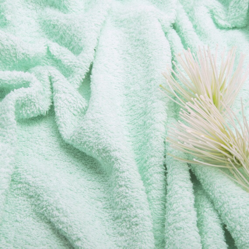 Набор полотенец для лица и тела флисовых 2 шт. Мятно-зеленый (polotenca_2v1_mint-geen) - фото 3