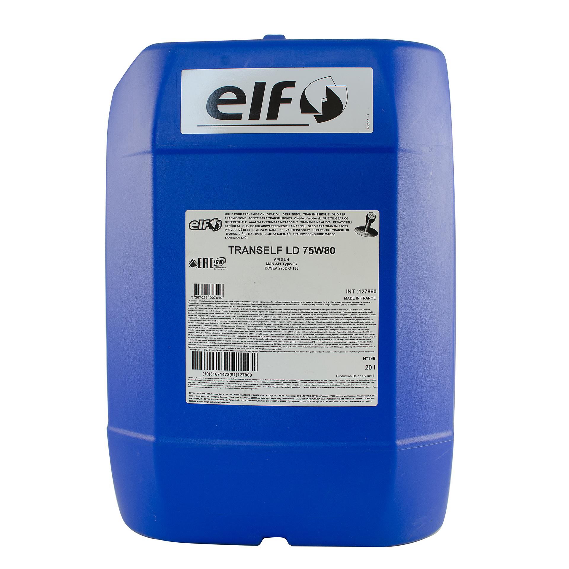 Олива трансмісійна Elf TRANSElf LD 75W-80 20 л
