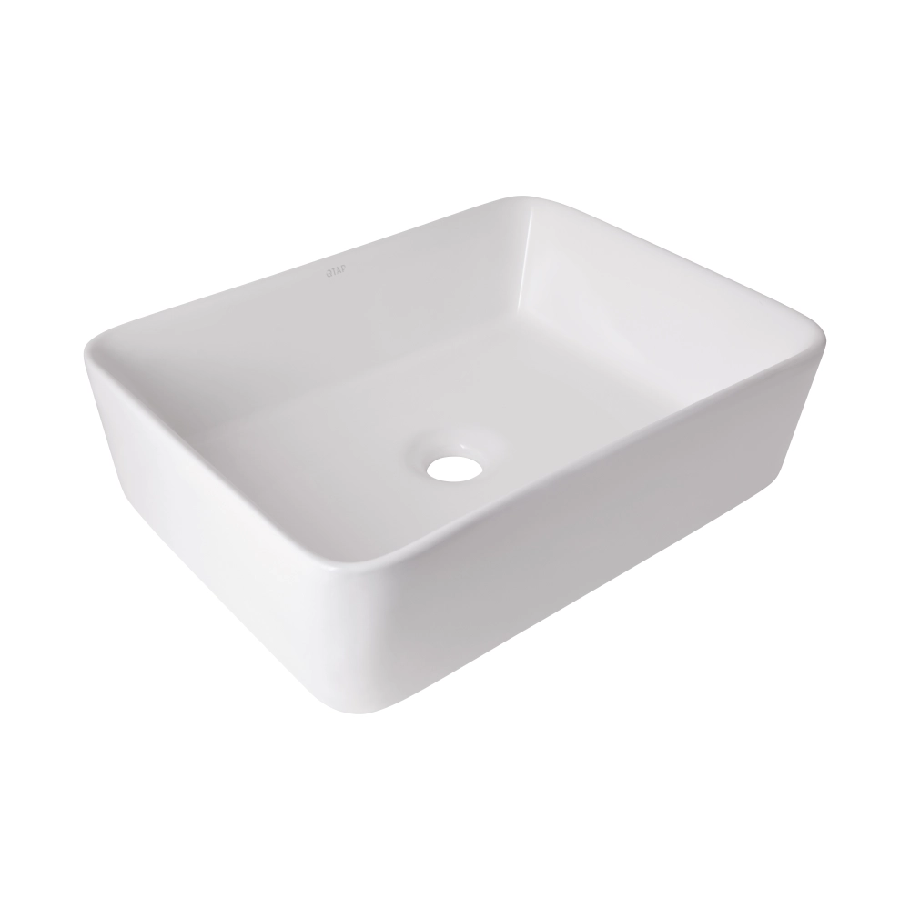 Раковина накладная Qtap Tern 480х370х135 мм прямоугольная White (46786)