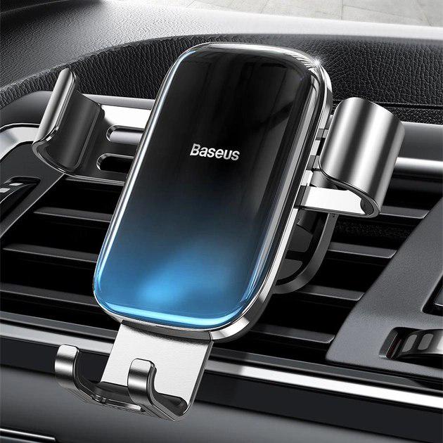 Автодержатель для телефона Baseus Glaze Gravity Car Mount Black (SUYL-LG01) - фото 6