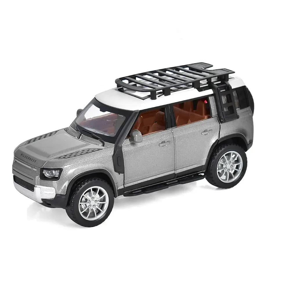 Іграшкова машинка інерційна АвтоСвіт Land Rover Defender з металевим корпусом 20 см Сірий (150-98-AP-1721-GR)