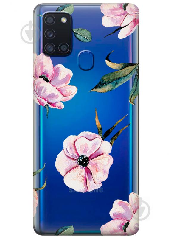 Силиконовый чехол iSwag для Samsung Galaxy A21s Пионы (KS2758) Силиконовый чехол iSwag для Samsung Galaxy A21s Пионы (KS2758)